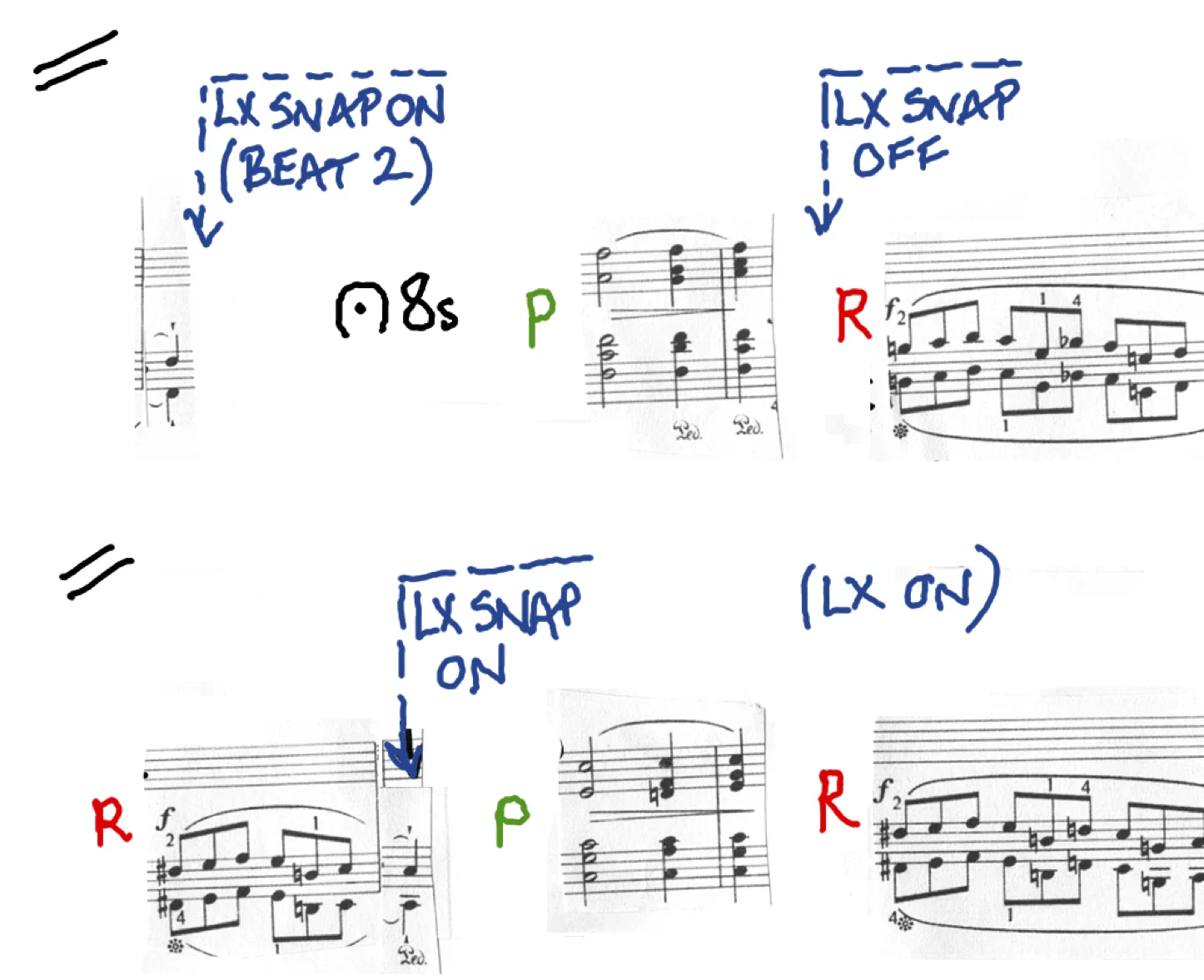 Detail from the performance score of Nocturne