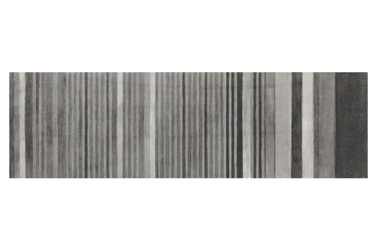 Andante, an ink drawing of vertical stripes ranging from pale silver to near-black