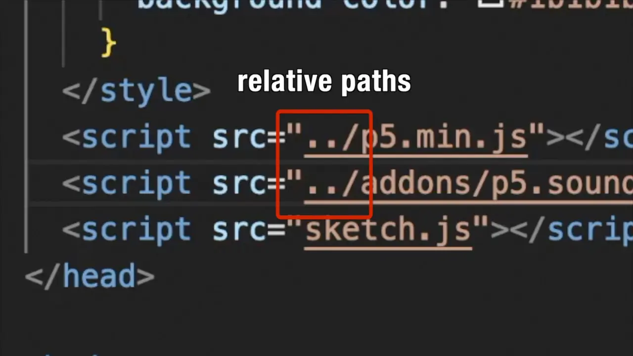 Relative paths for the p5.min.js and p5.sound.min.js files