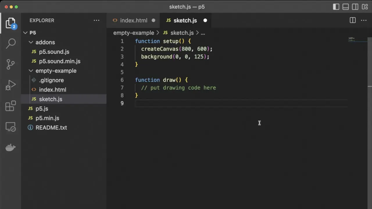 Some sample lines of code, for testing