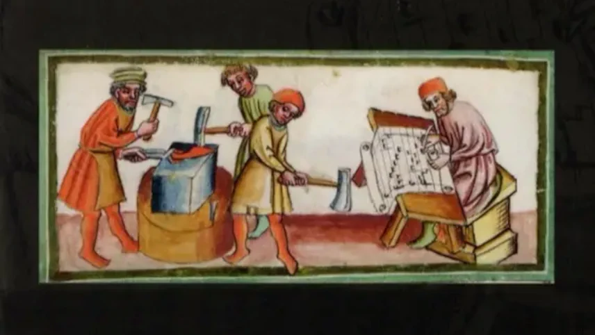 Cover of Sound Work: Composition as Critical Technical Practice, with a medieval manuscript illustration